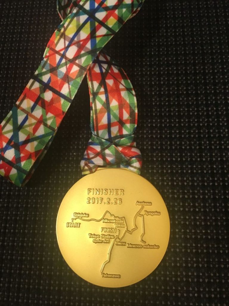 東京マラソン2017の完走メダル