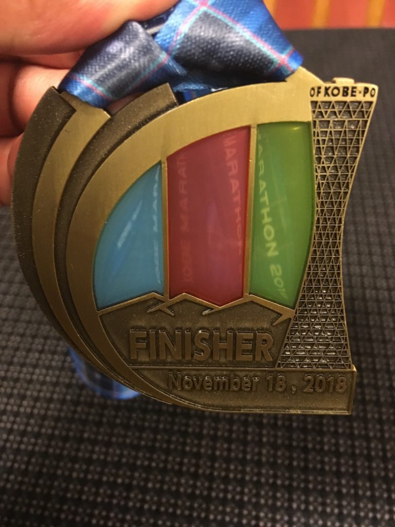 神戸マラソン2018の完走メダル
