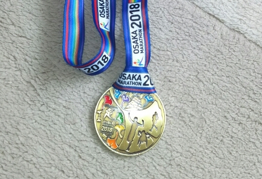 大阪マラソン2018の完走メダル