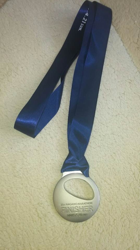 長野マラソン2019のメダル