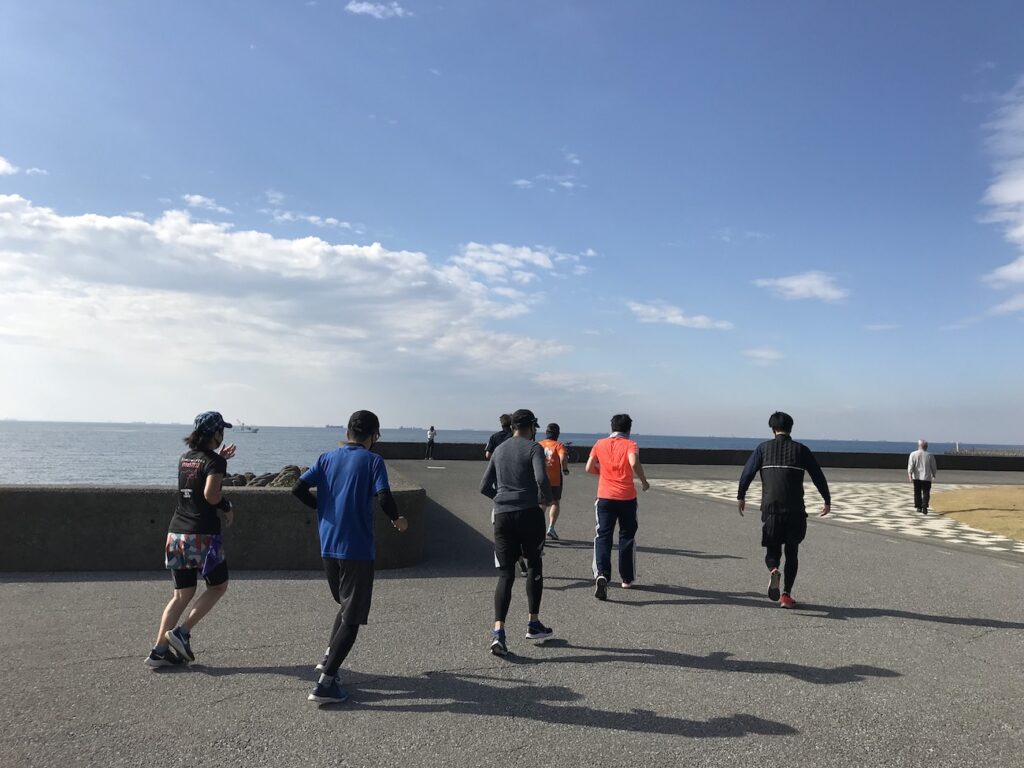 稲毛ヨットハーバー〜マリンスタジアム5~10kmランニング練習会