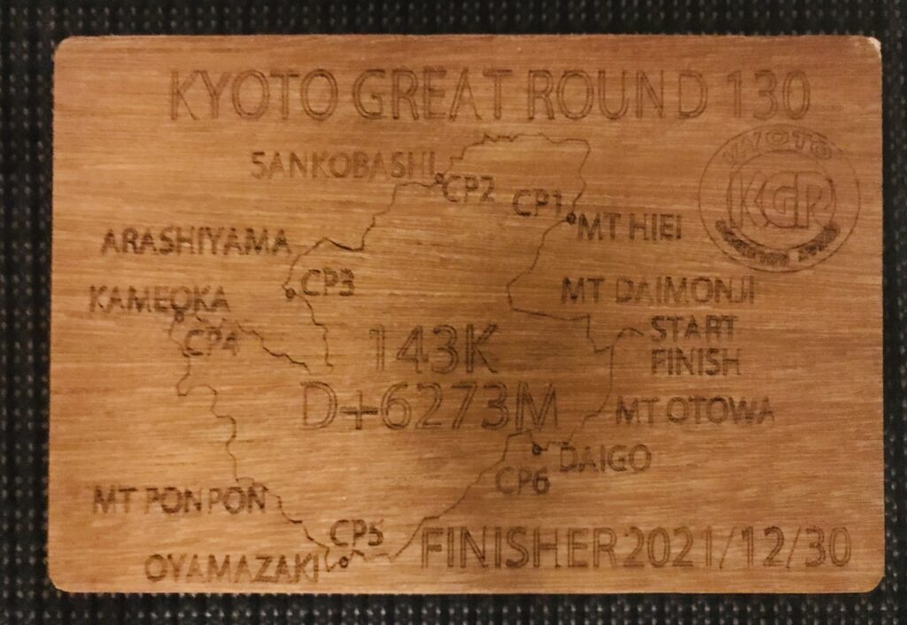 KYOTO GREAT ROUND 2021の完走メダル