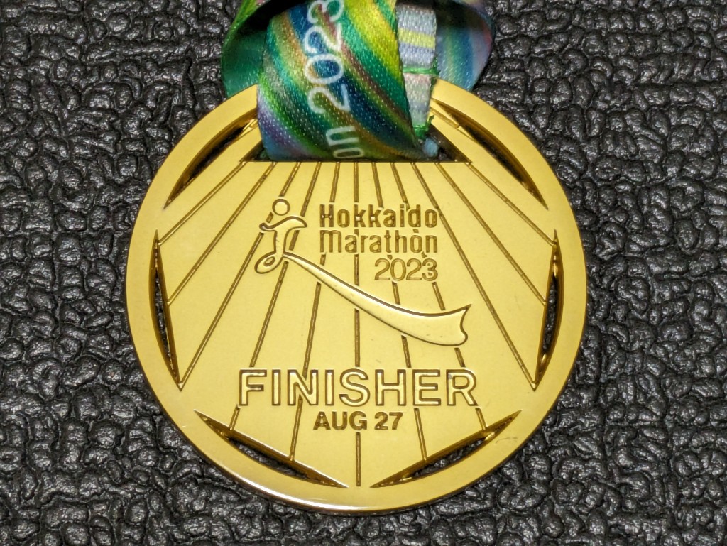 北海道マラソン2023の完走メダル