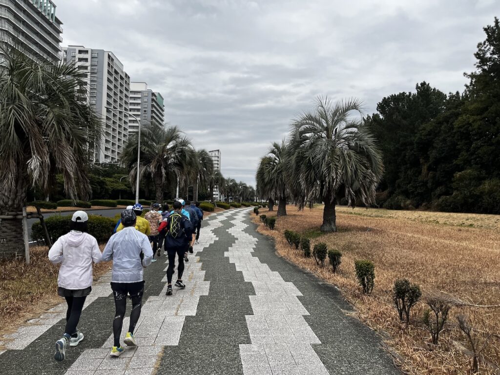 幕張ベイ・ランニングクラブ　稲毛ヨットハーバー〜稲毛海浜公園5~20kmランニング練習会