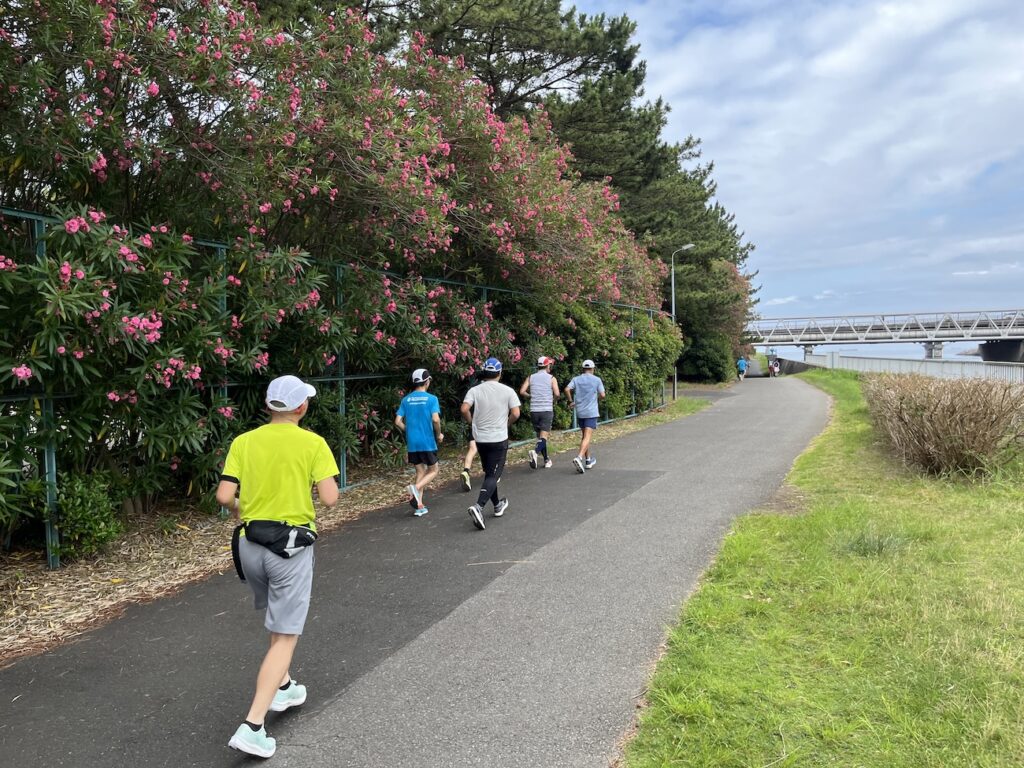 幕張ベイ・ランニングクラブ　稲毛ヨットハーバー〜稲毛海浜公園5~10kmランニング練習会